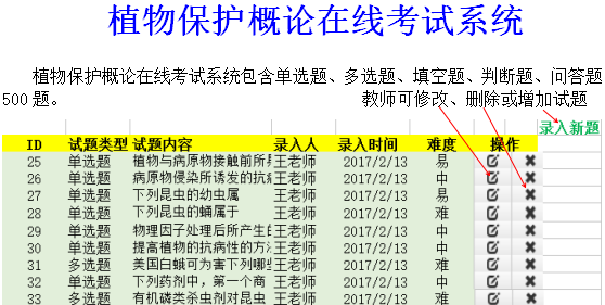 植物保护概论在线考试系统